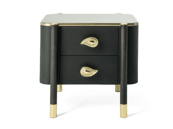 WOODSTOCK - Wooden bedside table with drawers _ ETRO Home Interiors